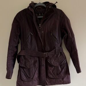 Barbour Women's Deep Brown Hooded Utility Jacket size U.S. 8